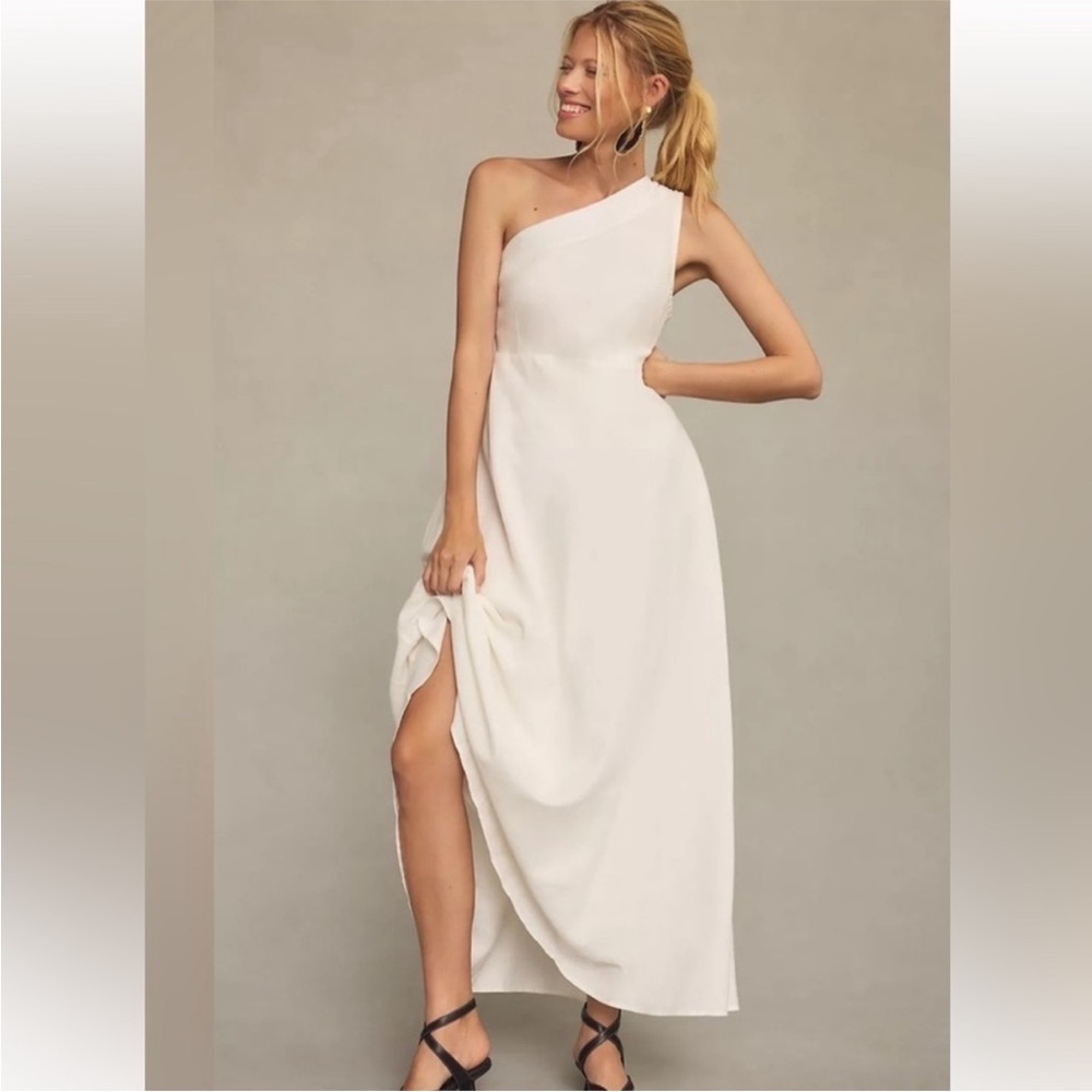 FARM Rio One Shoulder Smocked A-Line Dress